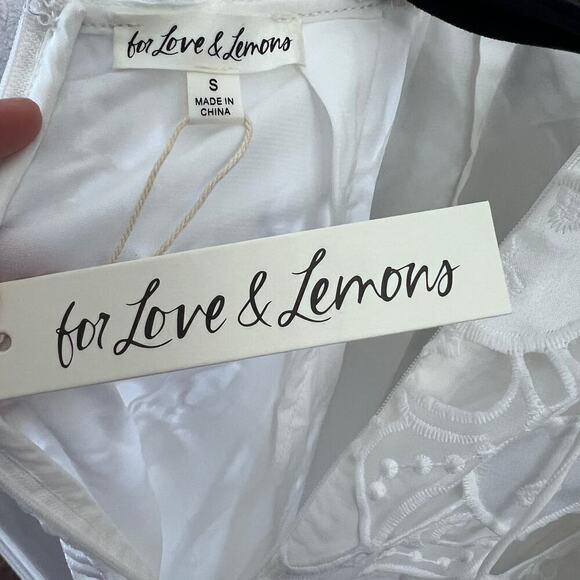ANTHROPOLOGIE FOR LOVE AND LEMONS WHITE EMBROIDERED LACE MIDI DRESS Small - Picture 14 of 16